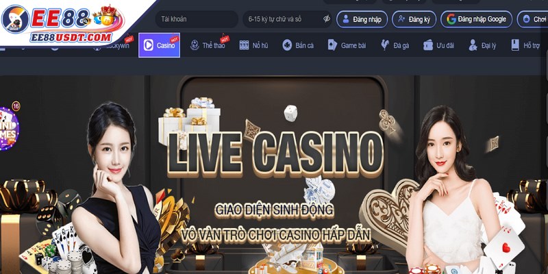 Sảnh casino EE88 được xem là tâm điểm của toàn bộ hệ thống