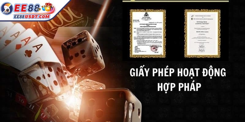 Giấy phép hoạt động EE88 là minh chứng rõ nhất cho sự uy tín, chất lượng